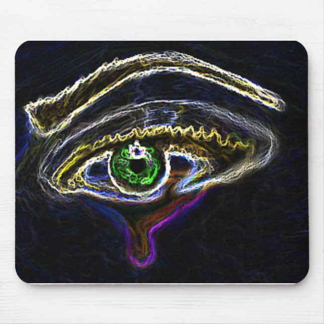 Alfombrilla De Ratón Ojo de neón Mousepad (Frente)