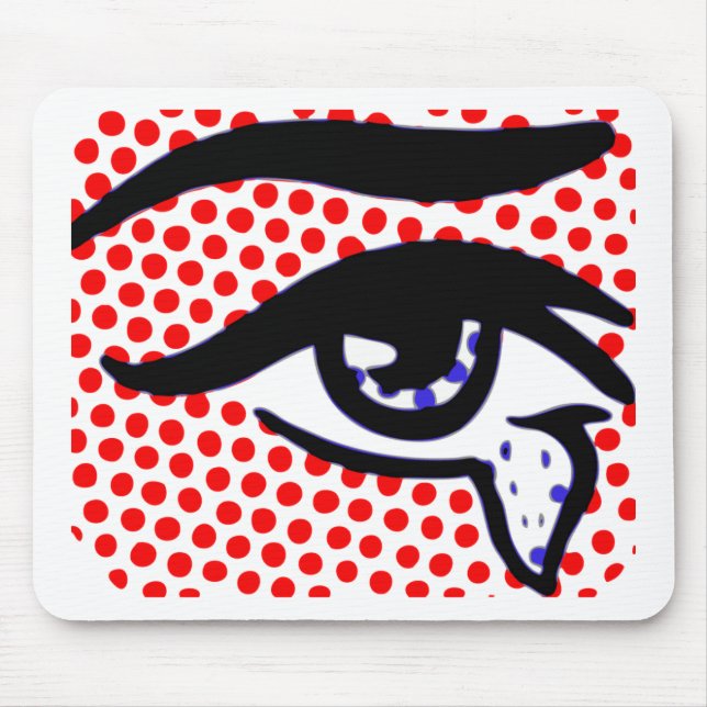 Alfombrilla De Ratón Ojo del arte pop (Frente)