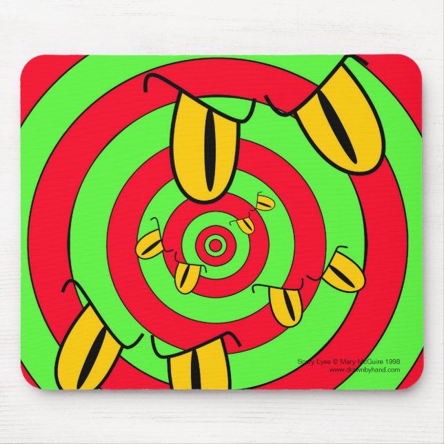 Alfombrilla De Ratón Ojos asustadizos Mousepad (Frente)
