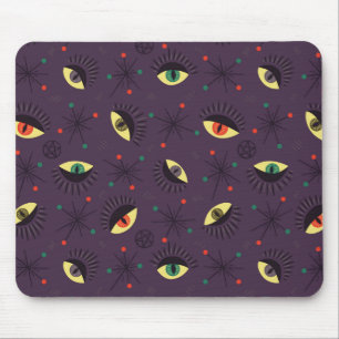 Alfombrilla De Ratón Ojos de bruja Patrón de ocultación gótica oscuro