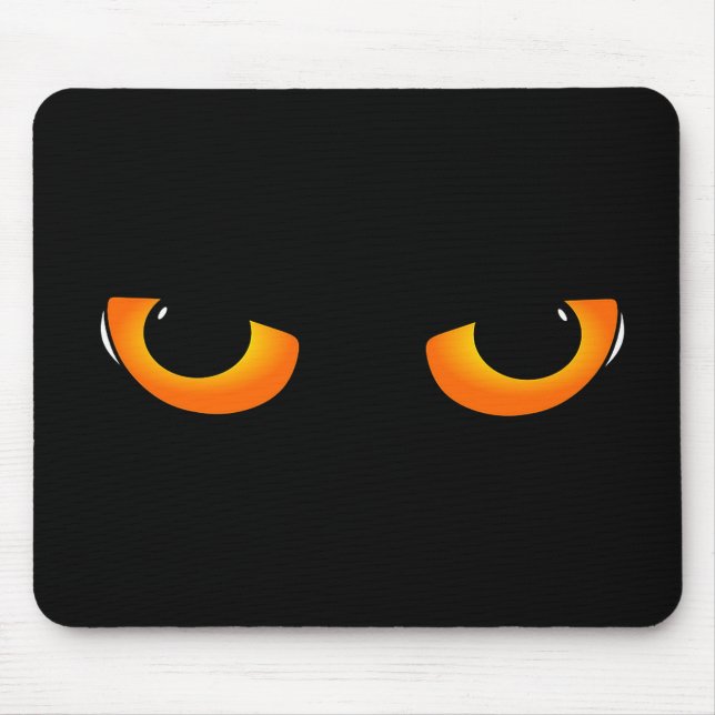 Alfombrilla De Ratón Ojos de gato fantasmagóricos (Frente)