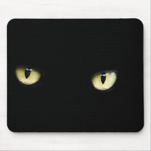 Alfombrilla De Ratón Ojos de gato negros Macro De Ojo De Gato