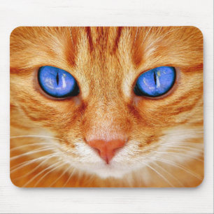 Alfombrilla De Ratón Ojos de Gato Ojos de Gato Cara Caballa Tigre Gato 