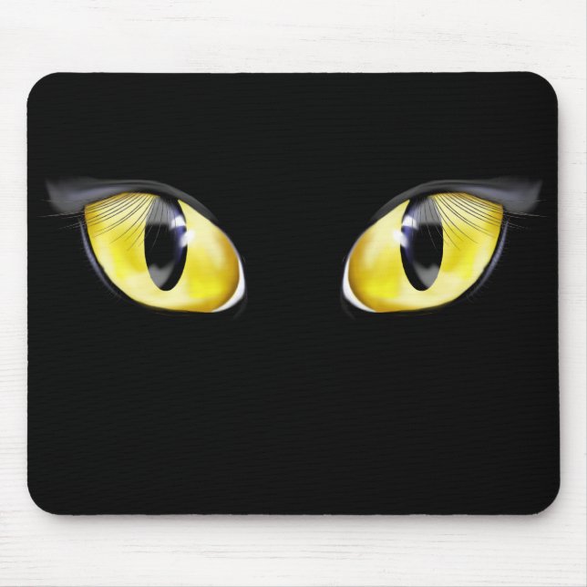 Alfombrilla De Ratón Ojos de gatos Mousepad (Frente)