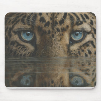 Alfombrilla De Ratón Ojos de Leopardo sobre el Arte del Agua