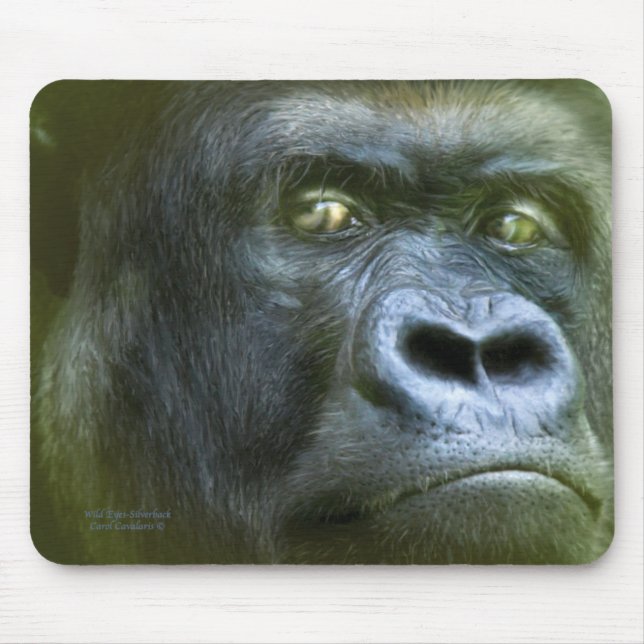 Alfombrilla De Ratón Ojos salvajes - Silverback Mousepad (Frente)
