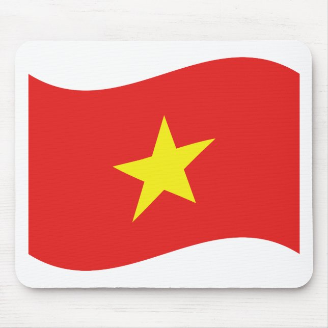Alfombrilla De Ratón Ola de bandera de Vietnam (Frente)