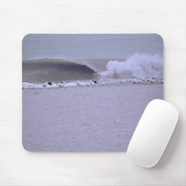 Alfombrilla De Ratón ola de ruptura y gaviotas (Con ratón)