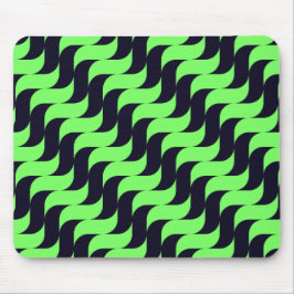 Alfombrilla De Ratón Ola en cascada negra y verde