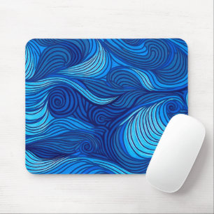 Alfombrilla De Ratón Olas de agua de océano azul turquesa abstracto  
