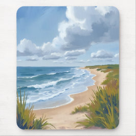 Alfombrilla De Ratón Olas del Océano | Pintura Costera de Playa
