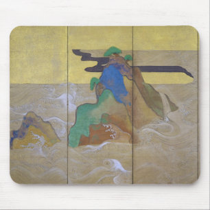 Alfombrilla De Ratón Olas en Matsushima (izquierda), Tawaraya Sotatsu