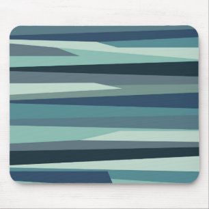 Alfombrilla De Ratón Olas oceánicas geométricas azules
