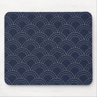 Alfombrilla De Ratón Olas oceánicas japonesas del sashiko