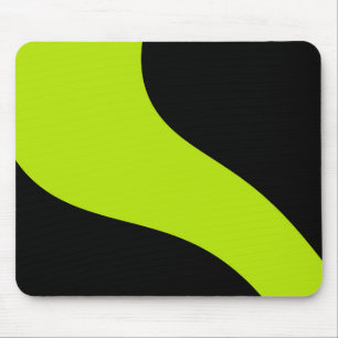 Alfombrilla De Ratón Olas simples en verde limón