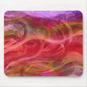Alfombrilla De Ratón Olas y corazones coloridos Mousepad