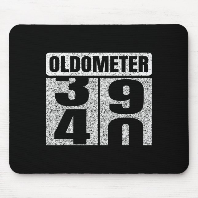 Alfombrilla De Ratón Oldometer &# -40 40th Birthday 40 Year Old Funny  (Frente)