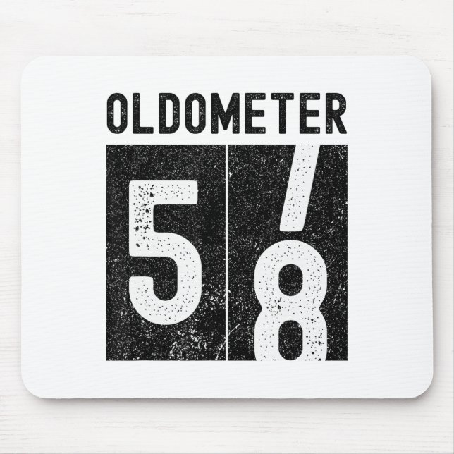 Alfombrilla De Ratón Oldometer 58th Birthday Funny Retro Turning 58 Yea (Frente)