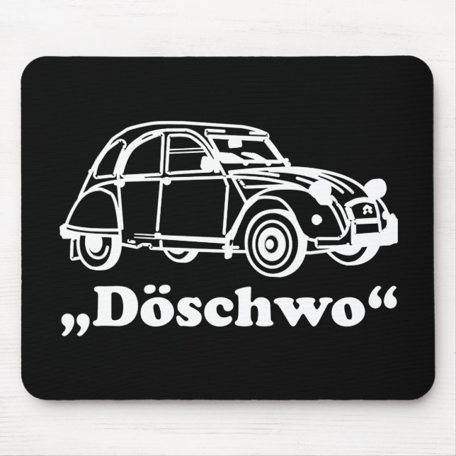 Alfombrilla De Ratón Oldtimer 2cv Weisse Döschwo Silhouette (Frente)