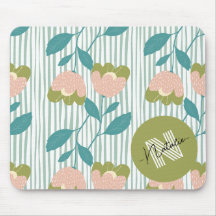 Oliva acuarela Pastel inicial y flores azules