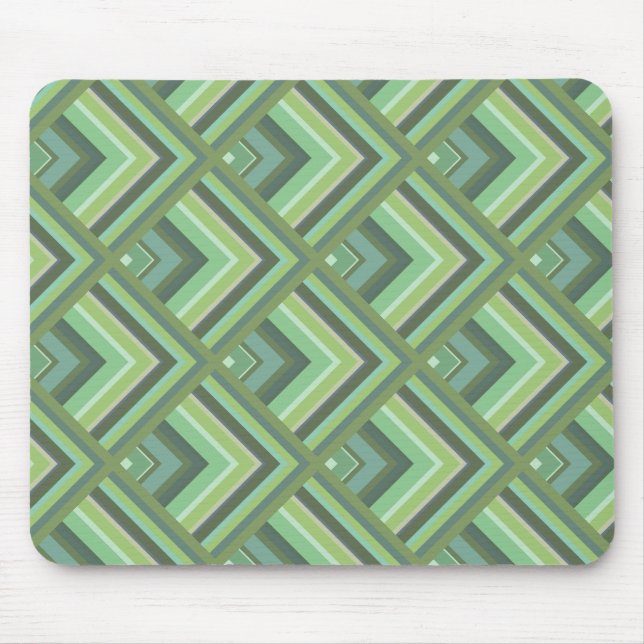 Alfombrilla De Ratón Olive green stripes scale pattern (Frente)