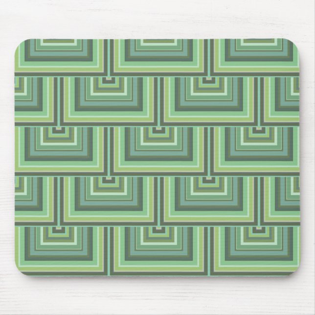Alfombrilla De Ratón Olive green stripes square scales pattern (Frente)