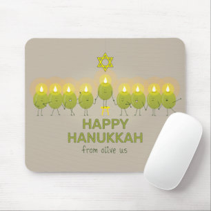 Alfombrilla De Ratón Olive Hanukkah Menorah