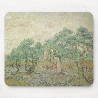 Alfombrilla De Ratón Olive Picking por Vincent van Gogh, arte vintage
