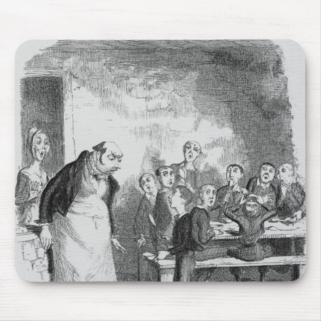 Alfombrilla De Ratón Oliverio que pide más (Frente)