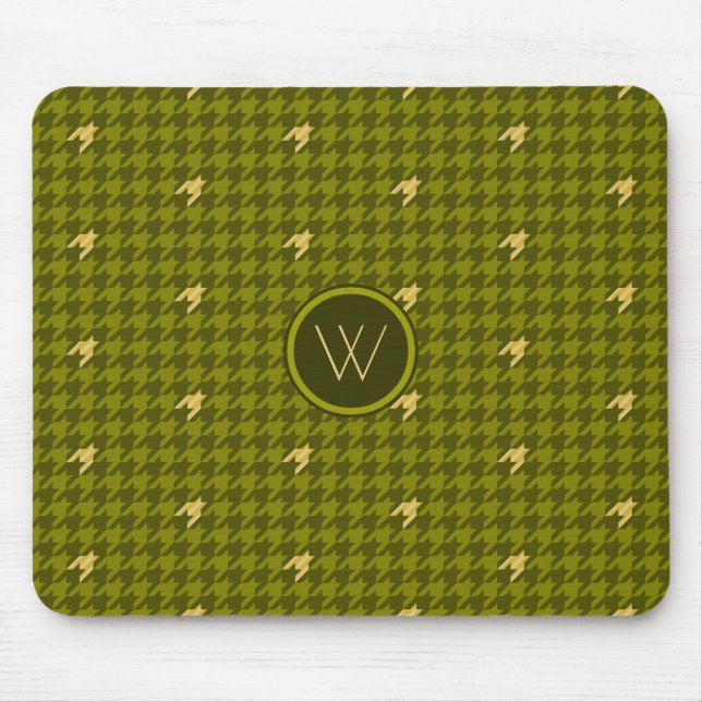 Alfombrilla De Ratón Olivo con micrófono de Houndstoth Mousepad con ace (Frente)