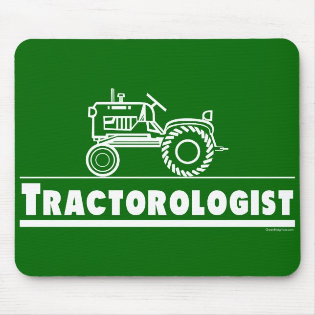 Alfombrilla De Ratón Ología del tractor verde (Frente)