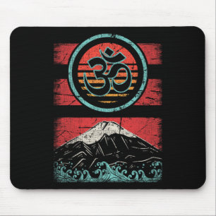 Alfombrilla De Ratón Om Ohm Símbolo Retro Vintage Estilo 80s Meditación
