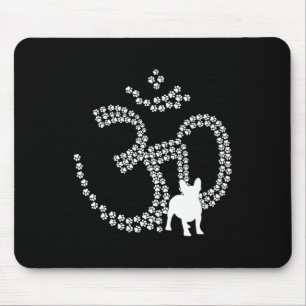 Alfombrilla De Ratón Om Perro Patas Bulldog Francés Yoga Aum Ohm Símbol