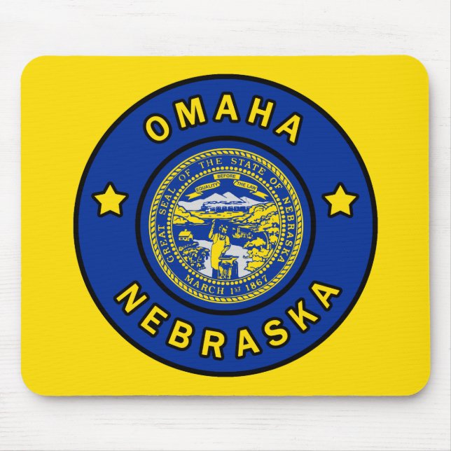 Alfombrilla De Ratón Omaha Nebraska (Frente)