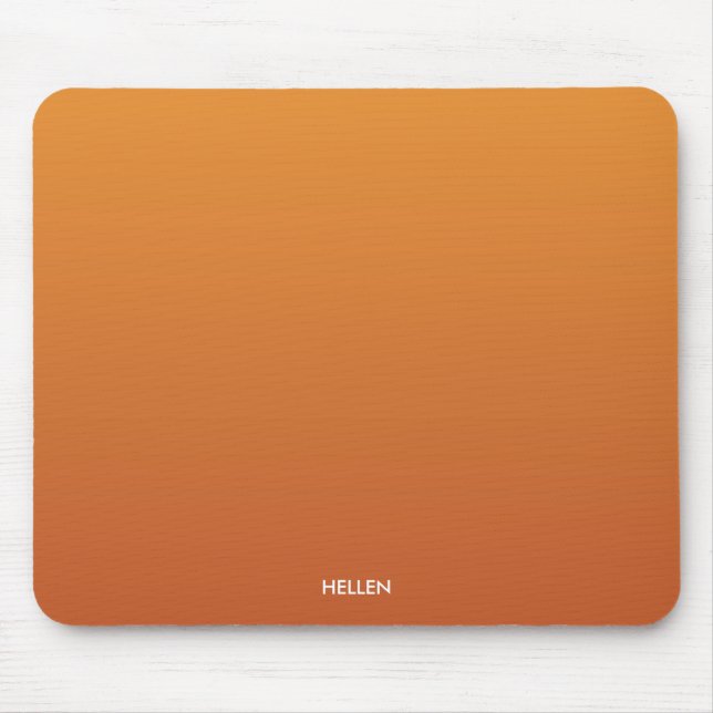 Alfombrilla De Ratón Ombre de degradado naranja personalizado (Frente)
