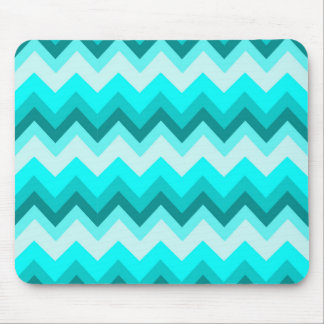 Alfombrilla De Ratón Ombre Girly Pattern Verde azulado Turquesa Chevron