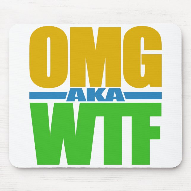Alfombrilla De Ratón OMG aka WTF personalizado mousepad (Frente)
