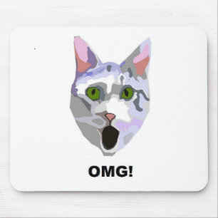 Alfombrilla De Ratón ¡OMG! ¿CAT 'qué él ha visto? '