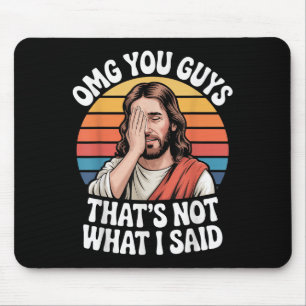 Alfombrilla De Ratón Omg Chicos Eso No Es Lo Que Dije Jesús Retro Fai