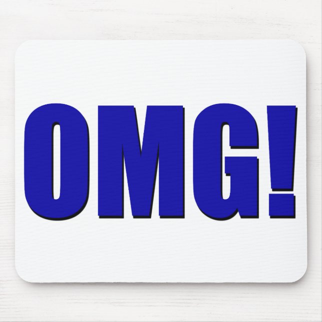 Alfombrilla De Ratón ¡OMG! Mousepad azul (Frente)