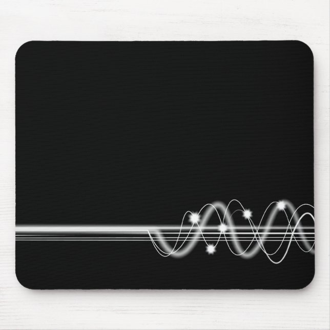 Alfombrilla De Ratón Onda de sonido - Negro (Frente)