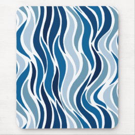 Alfombrilla De Ratón Ondas abstractas en azul