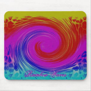 Alfombrilla De Ratón Ondas arco iris