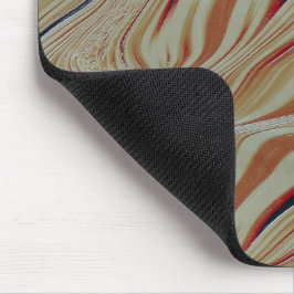 Alfombrilla De Ratón Ondas en base mixta en ocher grisáceo naranja marr