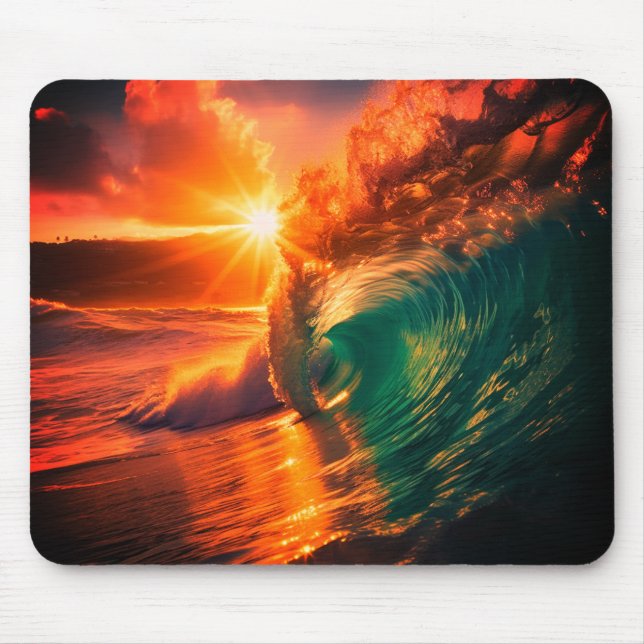 Alfombrilla De Ratón Ondas oceánicas (Frente)
