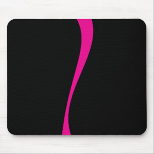 Alfombrilla De Ratón Ondas simples 2 en magenta y negro