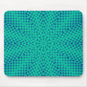 Alfombrilla De Ratón Ondas verdes y azules