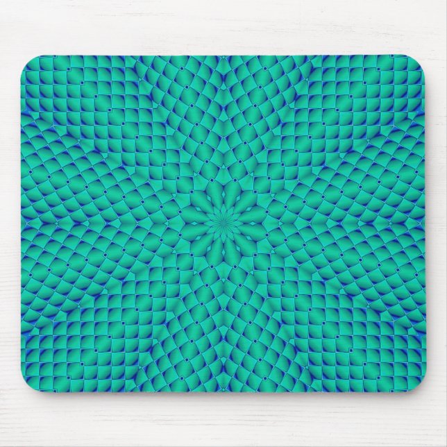 Alfombrilla De Ratón Ondas verdes y azules (Frente)