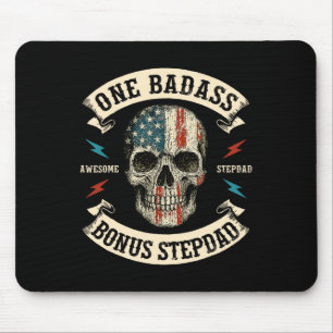 Alfombrilla De Ratón One D Bonus Stepdad Step Dad Skull Usa Flag Padre