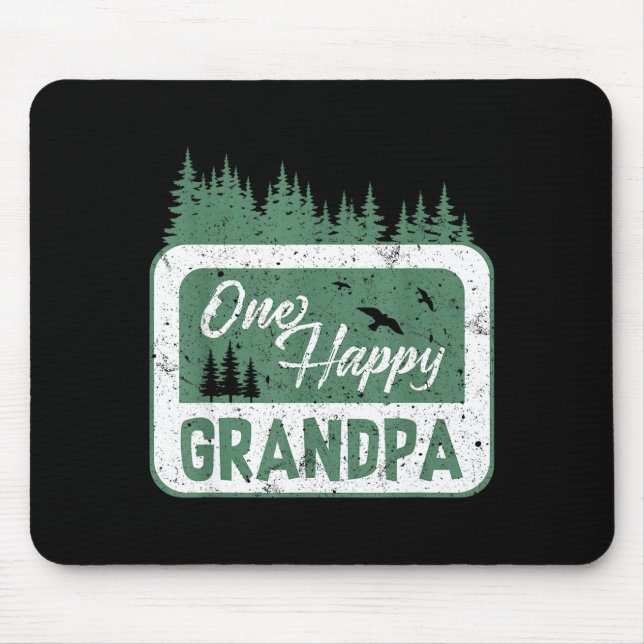 Alfombrilla De Ratón One Happy Grandpa Camper 1st Birthday Camng Bear  (Frente)